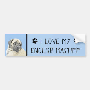 Adesivo Para Carro Pintura em inglês Mastiff (Fawn) - Arte original