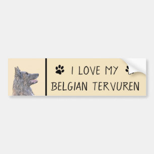 Adesivo Para Carro Pintura em Tervuren Belga - Arte Cachorra Original