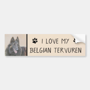 Adesivo Para Carro Pintura em Tervuren Belga - Arte Cachorra Original