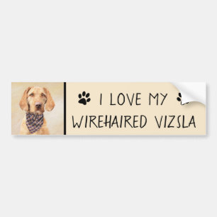 Adesivo Para Carro Pintura em Vizsla, por Wirehaired - Arte Cão Orig
