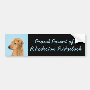 Adesivo Para Carro Pintura Ridgeback da Rodésia - Arte Cachorra Origi