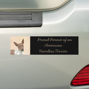 Adesivo Para Carro Pintura Terrier sem cabelos americana - Arte canin