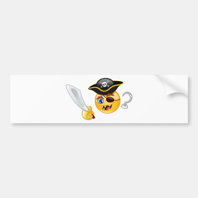 Adesivo Para Carro pirata emoji (Frente)