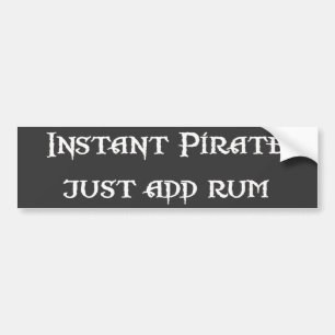 Adesivo Para Carro Pirata imediato - apenas adicione o rum
