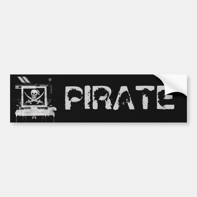 Adesivo Para Carro piratehack, PIRATA (Frente)