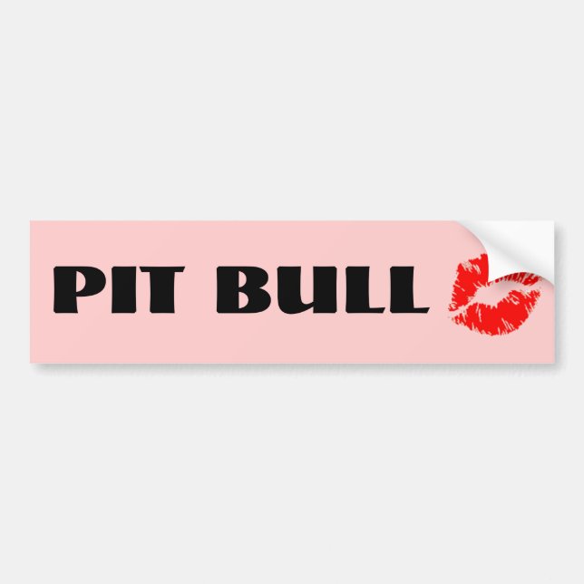 Adesivo Para Carro Pitbull com batom - O ORIGINAL (Frente)