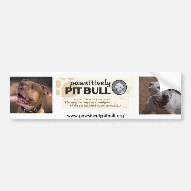 Adesivo Para Carro Pitbull de Pawsitively (Frente)