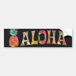 Adesivo Para Carro PixDezines Aloha Abacaxi