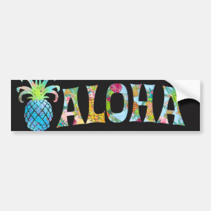 Adesivo Para Carro PixDezines Aloha Abacaxi