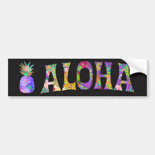Adesivo Para Carro PixDezines Aloha Abacaxi
