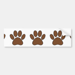 Adesivo Para Carro Pixel Dog Paw Print