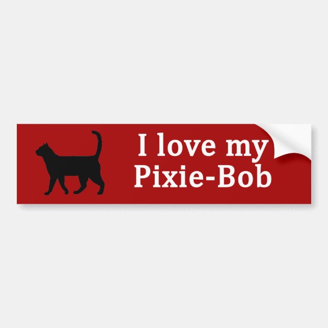 Adesivo Para Carro Pixie-Bob Love (Frente)