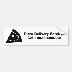 Adesivo Para Carro Pizza preta, serviço de entrega da pizza,