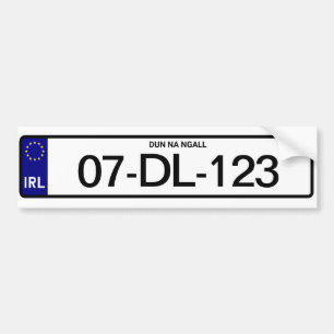 Adesivo Para Carro Placa de Automóvel Irlandesa Personalizada Irlanda