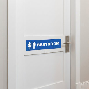 Adesivo Para Carro Placa de Banheiro Unisex Moderno para Porta de Neg
