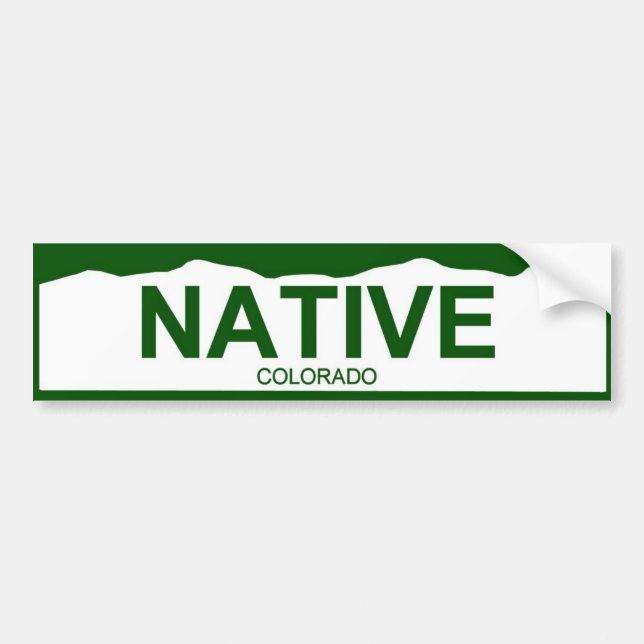 Adesivo Para Carro placa de Colorado nova - NATIVO (Frente)