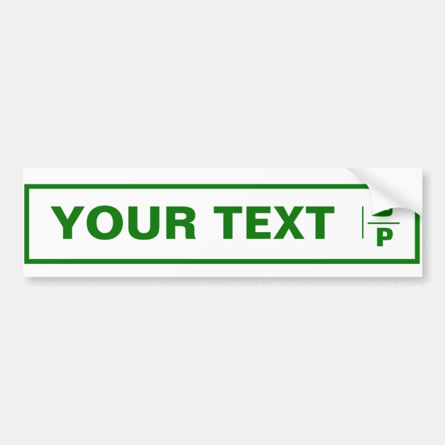 Adesivo Para Carro Placa de matrícula de carros na Palestina personal (Frente)