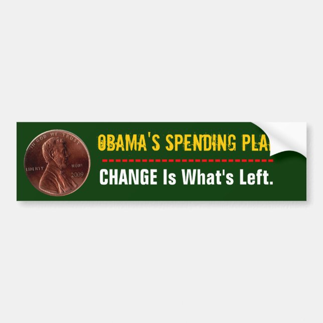 Adesivo Para Carro Plano da despesa de Obama (Frente)