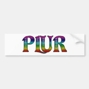 Adesivo Para Carro PLUR (arco-íris)