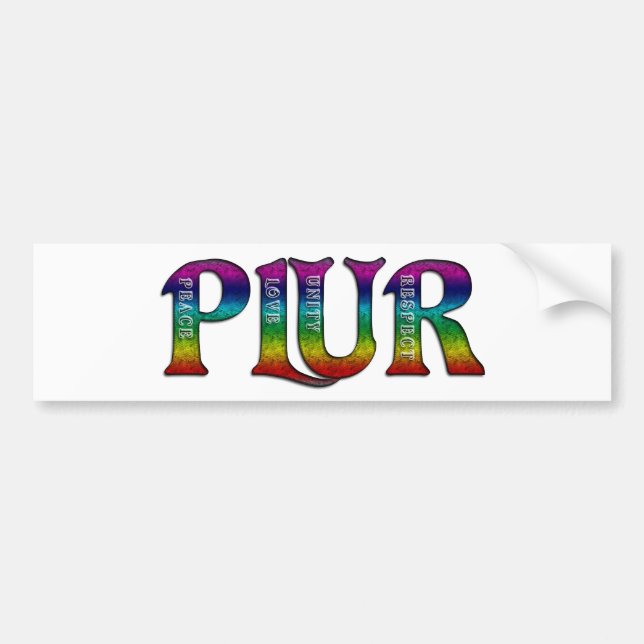 Adesivo Para Carro PLUR (arco-íris) (Frente)
