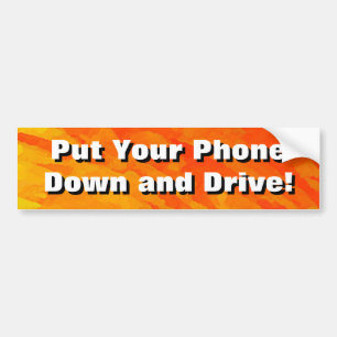Adesivo Para Carro Pnha seu telefone para baixo e conduza-o!