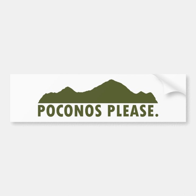 Adesivo Para Carro Poconos, por favor (Frente)