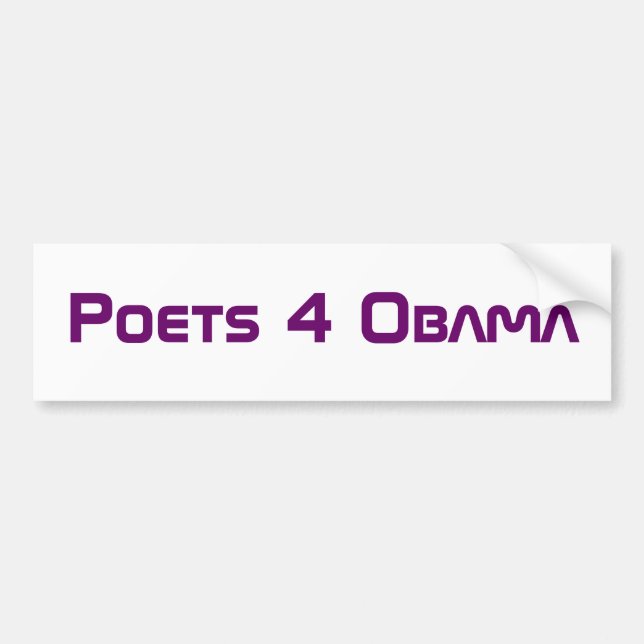 Adesivo Para Carro Poetas 4 Obama (Frente)