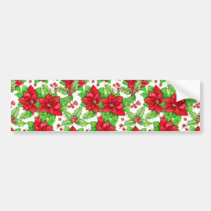 Adesivo Para Carro Poinsettia e coloração de água de bagas sagradas N