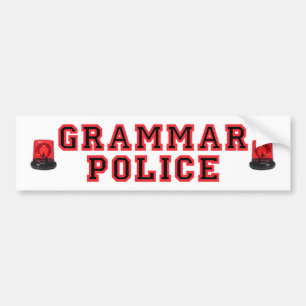 Adesivo Para Carro Polícia da gramática