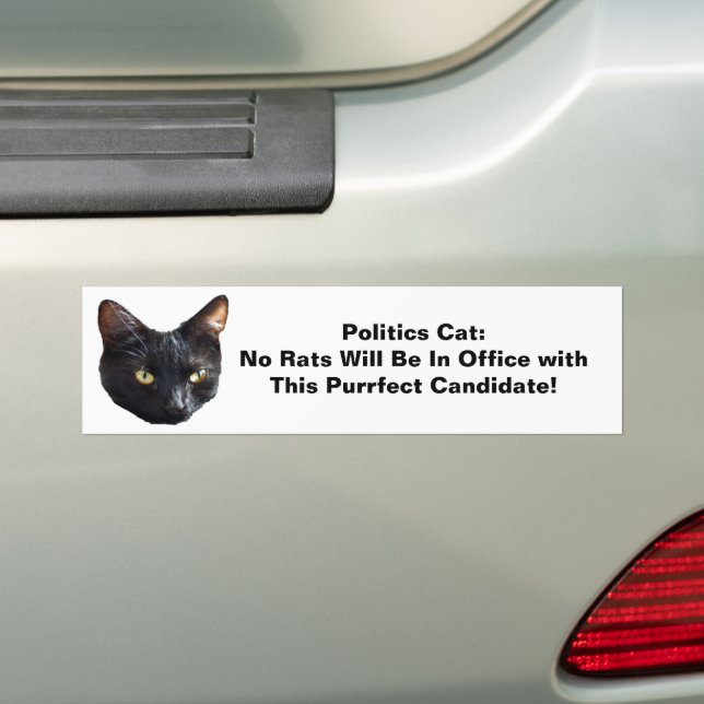 Adesivo Para Carro Política Cat. Nenhum Rato Estará No Poder (No carro)
