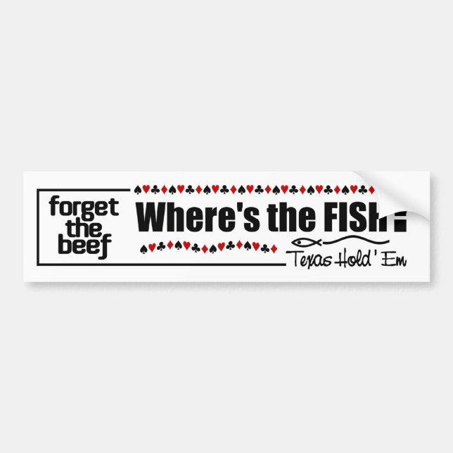 Adesivo Para Carro Polker Fish bumpersticker (Frente)