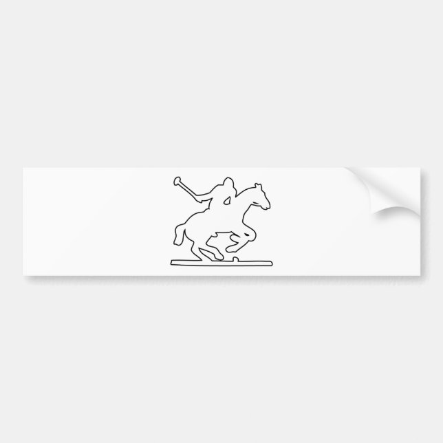 Adesivo Para Carro Pôneis britânicos da silhueta do jogador do cavalo (Frente)