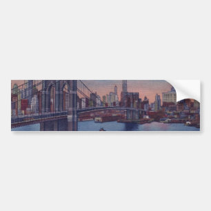 Adesivo Para Carro Ponte de Brooklyn Vintage