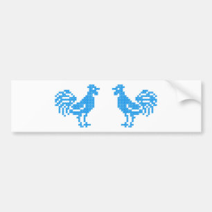 Adesivo Para Carro Ponto transversal do galo azul