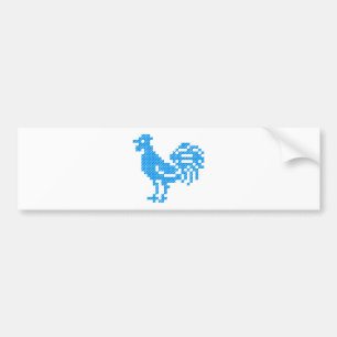 Adesivo Para Carro Ponto transversal do galo azul