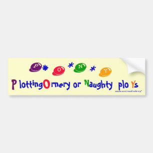 Adesivo Para Carro PONY Plotting Ornery ou Naughty Plotting