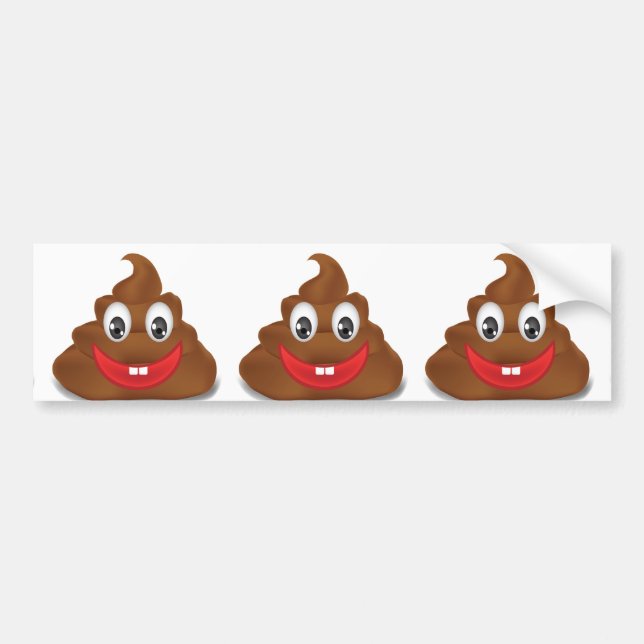 Adesivo Para Carro poo emojis (Frente)