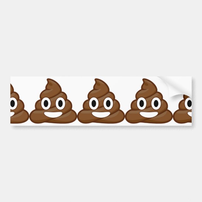 Adesivo Para Carro poop emoji (Frente)