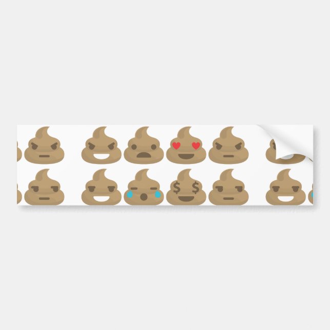 Adesivo Para Carro poop emojis (Frente)
