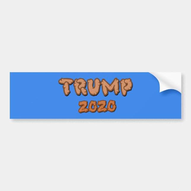 Adesivo Para Carro Poop Shaped Font Trump 2020 (Frente)