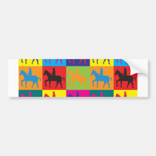 Adesivo Para Carro Pop art da equitação