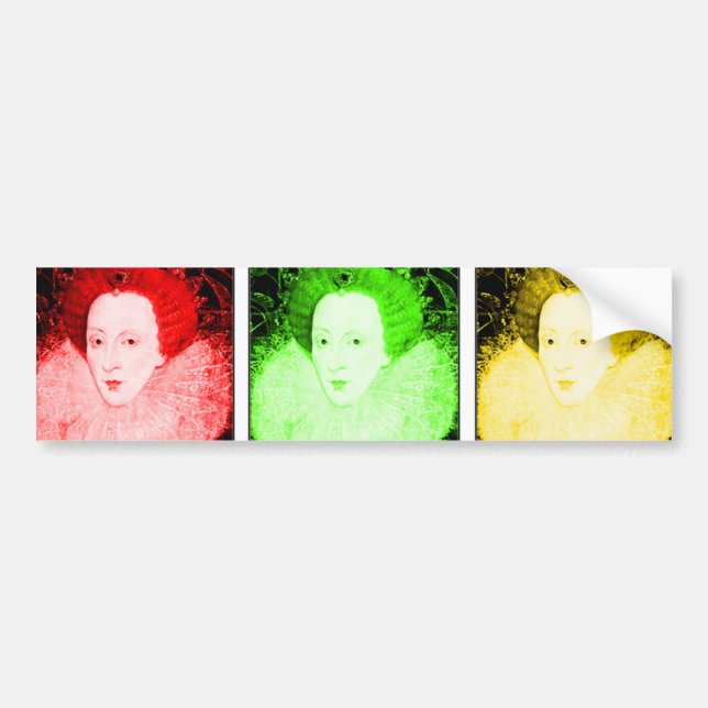 Adesivo Para Carro Pop art Elizabeth mim (Frente)