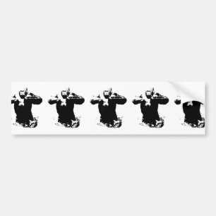 Adesivo Para Carro Pop Art Gorilla Beating Chest Bumper Sticker