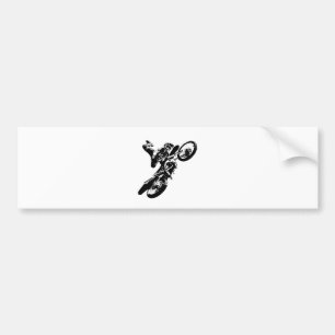 Adesivo Para Carro Pop de Arte Branca Negra Motocross Motorcyesporte