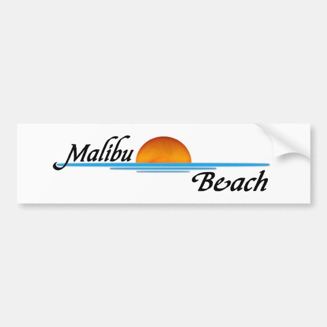 Adesivo Para Carro Por do sol de Malibu (Frente)