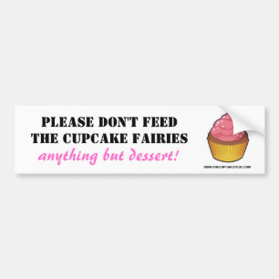Adesivo Para Carro Por favor não alimente as fadas do cupcake