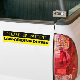 Adesivo Para Carro Por Favor, Seja Paciente, Motorista Que Cumpre A L