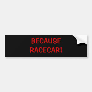 ADESIVO PARA CARRO PORQUE RACECAR!
