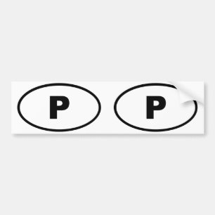 Adesivo Para Carro Portugal - P - oval europeu