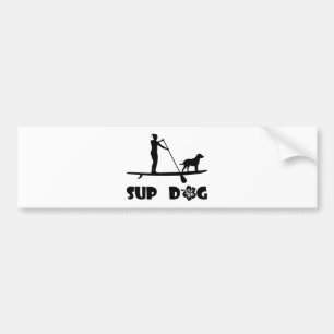 Adesivo Para Carro Posição do cão do SUP